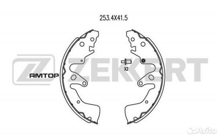 Zekkert BK4049 BK-4049 zekkert Колодки торм. бараб