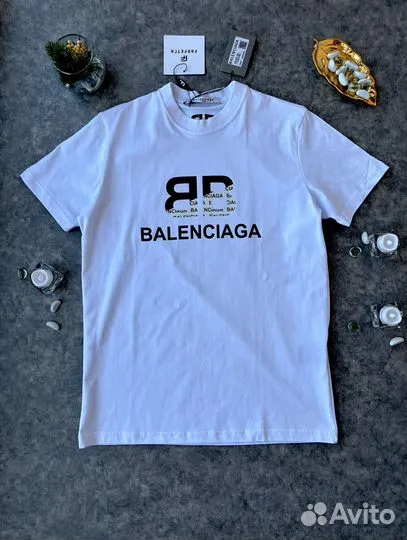 Balenciaga футболка белая S M L XL XXL