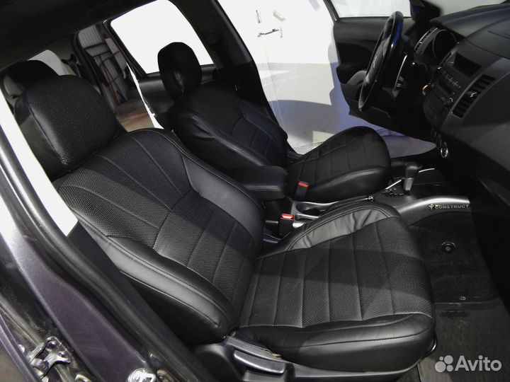 Чехлы Mitsubishi Outlander XL Экокожа Автопилот