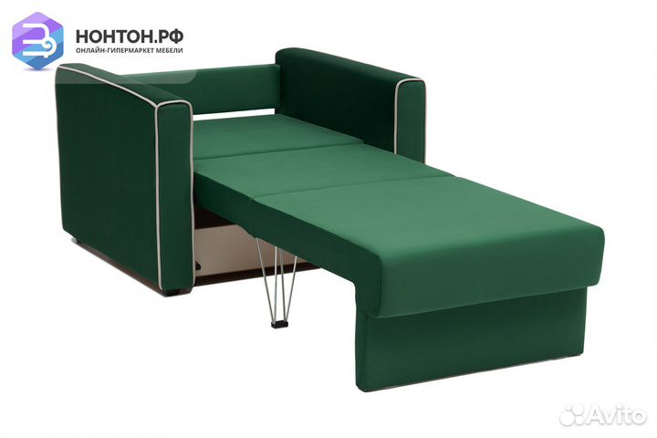 Кресло еврокнижка Леон изумрудное