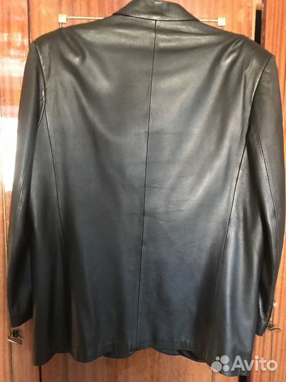 Кожаный пиджак мужской 52 54