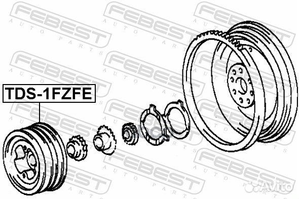 Шкив коленвала toyota land cruiser 80 FZJ80/HDJ