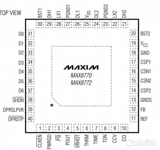 Микросхема MAX8770GTL