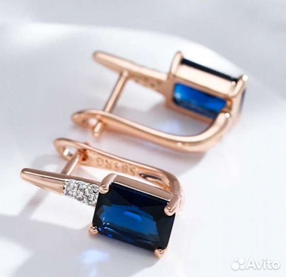 Серьги сапфир Дубайское 