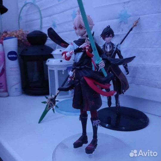 Аниме фигурки геншин импакт. Чжун Ли, Сяо, Кадзуха