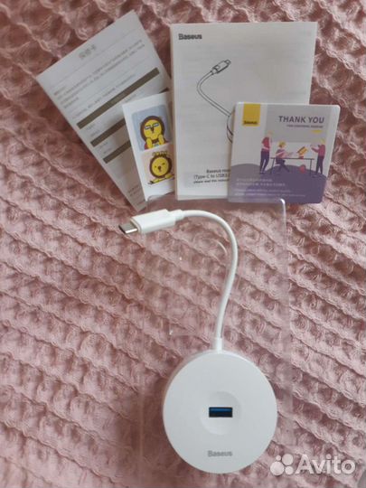 USB хаб (переходник, USB type C hub на 4 USB)