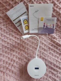 USB хаб (переходник, USB type C hub на 4 USB)