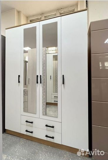 Шкаф Квадро Дуб вотан/Белый