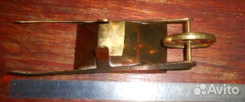 Винтажная садовая тачка, латунь, Швеция