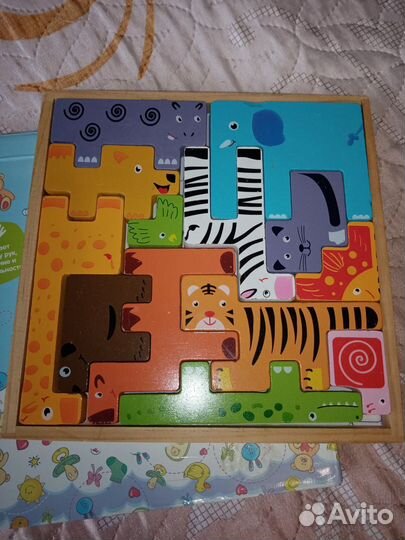 Деревянные пазлы вкладыши