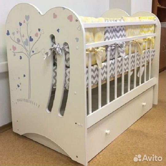 Кровать детская VDK Wind Tree маятник, ящик