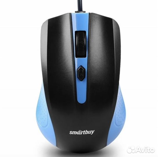 Мышь компьютерная проводная SmartBuy сине-черная