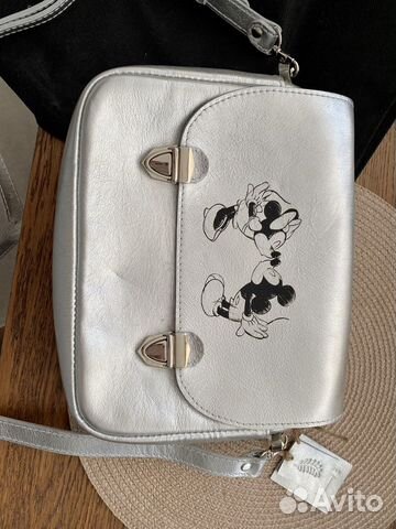 Сумка-сэтчел авторская натуральная кожа микки маус