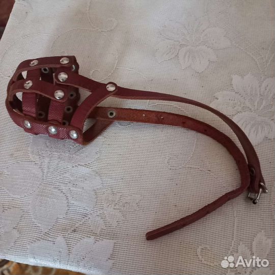 Кожанный намордник для собак