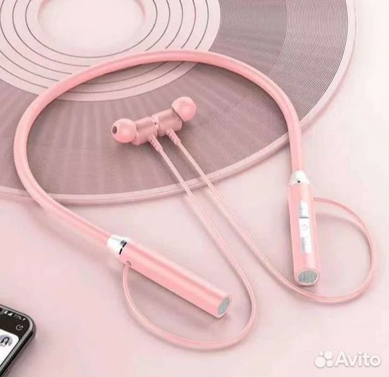 Наушники Bluetooth розовые