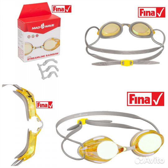 Очки для плавания Streamline/rainbow Madwave