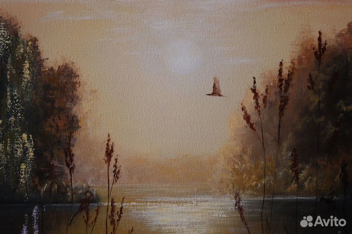 Картина Маслом Пейзаж Пруд