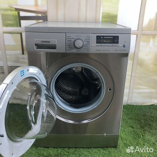Стиральная машина б/у Siemens 8кг, металлик