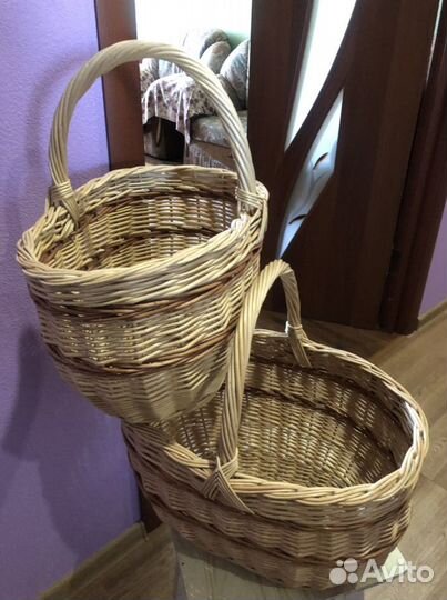 Корзина плетеная для походов в лес