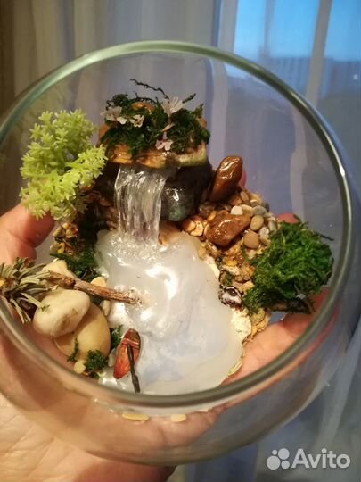 Подарок, сувенир микромир/флорариум/водопад