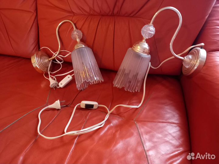 Бра: золото/металл/хрусталь