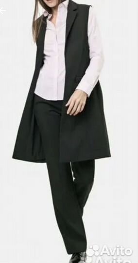 Zarina жилет однотонный чёрный женский новый