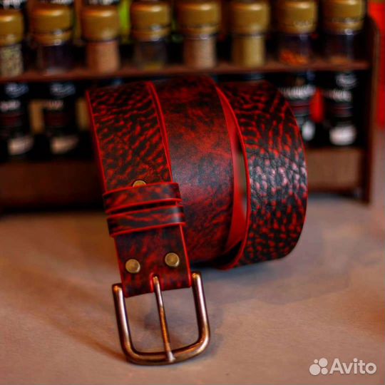Кожаный ремень, ручная работа