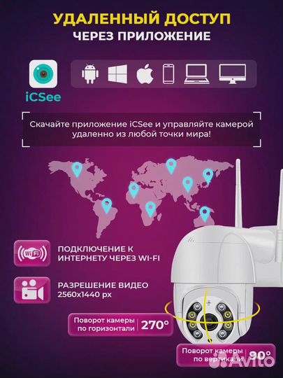 Камера видеонаблюдения уличная Wi-Fi Full HD