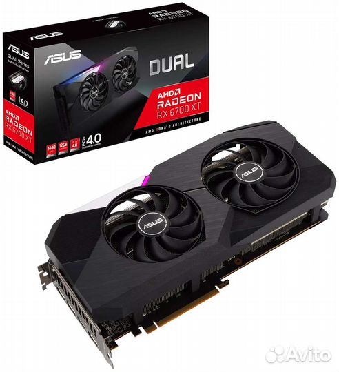 Видеокарта asus dual rx6700xt 12gb