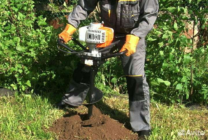 Мотобур, ямы под столбы, деревья и т.п