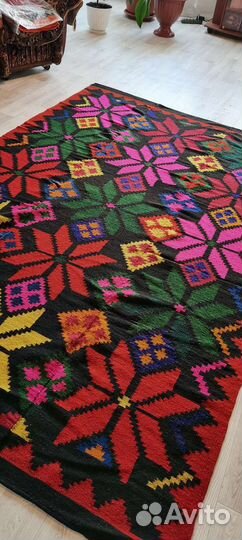 Ковер ручной работы новый из натуральной шерсти