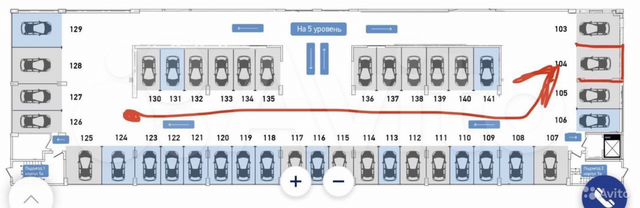 Машиноместо, 23 м²