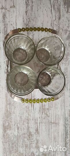 Стаканы с подставкой мельхиор