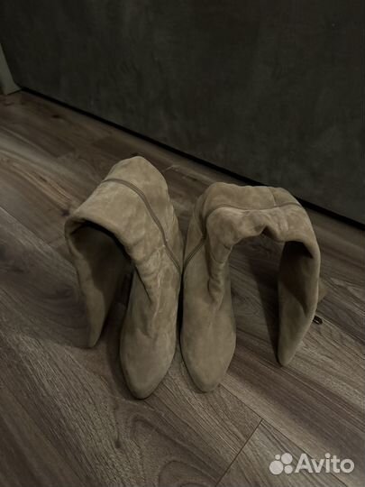 Сапоги женские замшевые 36