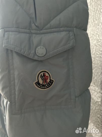 Зимняя куртка moncler голубая