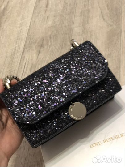 Сумка блестящяя love republic