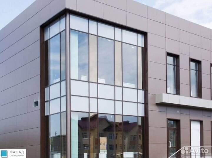 Вентилируемые фасады из композита Остекление