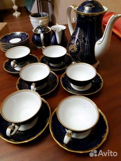 Сервиз кофейный 21 предмет,такой же чайный