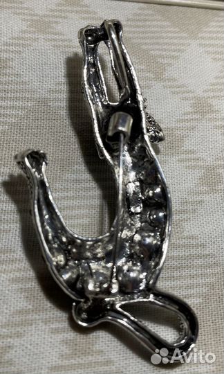 Брошь Винтажная Кошка новая на доставке