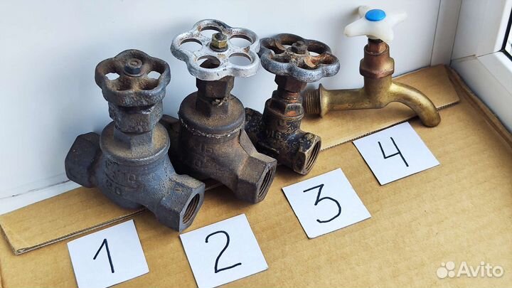 Вентиль СССР клапан запорный кран СССР чугун латун