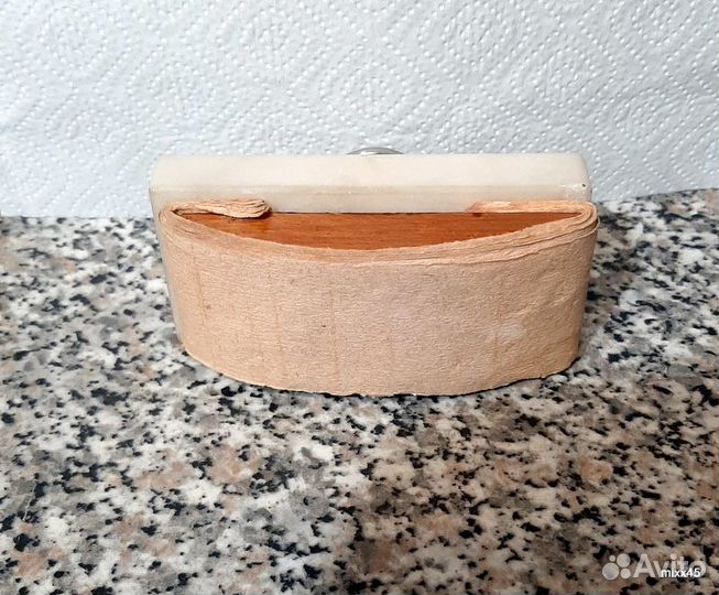 Пресс - папье СССР мрамор дерево металл