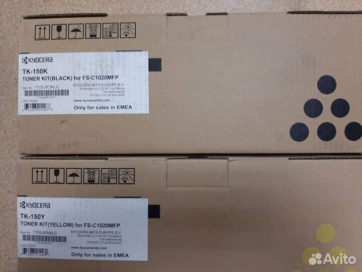 Тонер-картридж TK-150Bk и TK-150Y для FS-C1020MFP