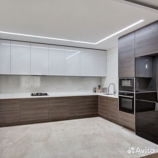 Кухня без ручек (цена за весь гарнитур) ксп:31022