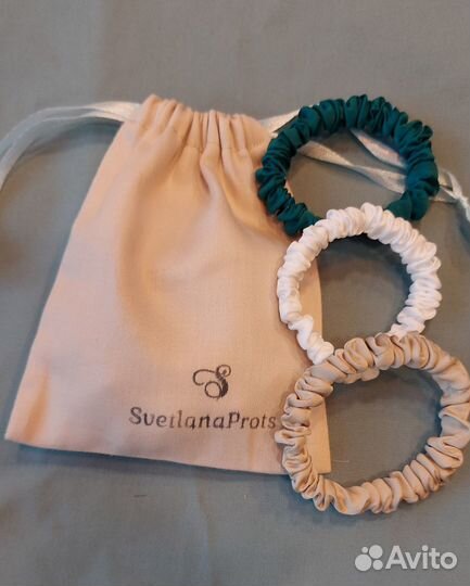 Набор резинок для волос 3шт., мешочек для хранения