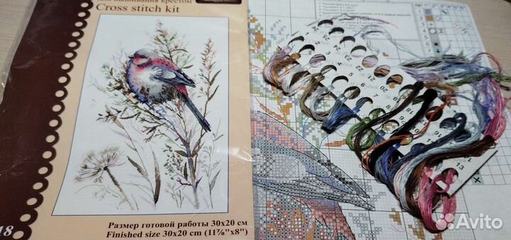 Набор для вышивания (схема+остатки ниток)