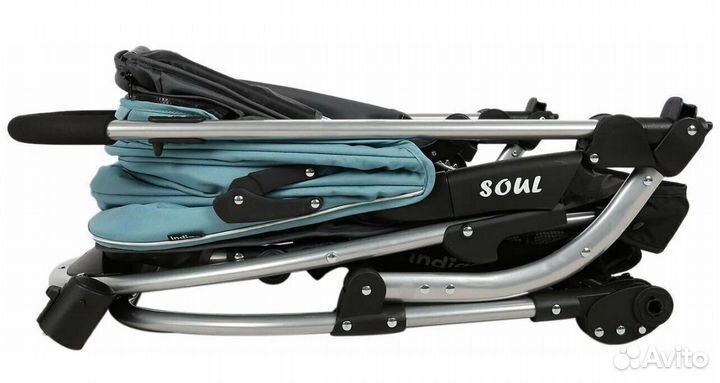 Прогулочная коляска Indigo Soul голубой