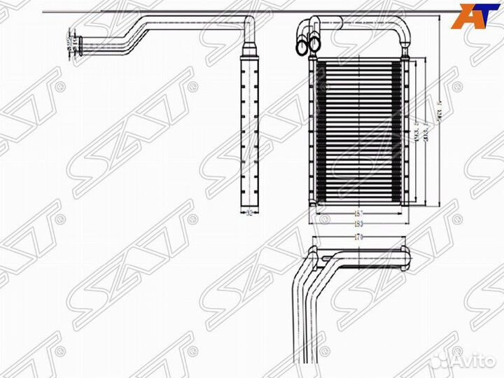 Радиатор печки Hyundai Solaris 2010-2017