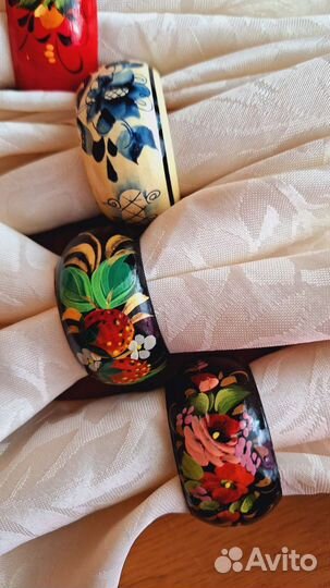 Деревянные держатели для салфеток 6 штук