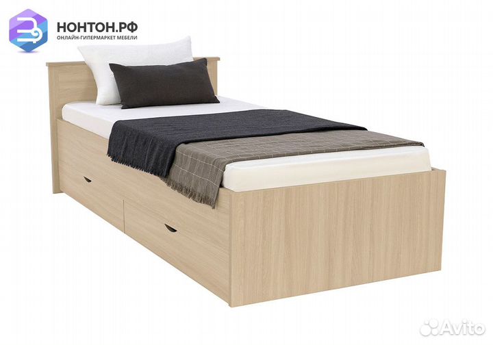 Кровать односпальная Мелисса с ящиками дуб сонома
