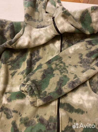 Флисовая кофта мужская, цвет мох